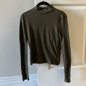 Olive Green Forever 21 Turtle Neck Sweater - Size M